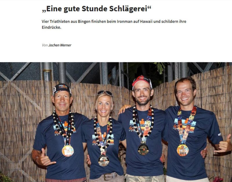 Presse Artikel der AZ Bingen zu Hawaii