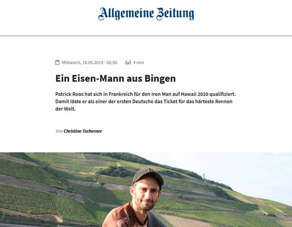 Presseartikel der AZ Bingen