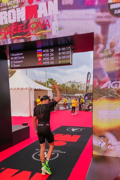Die Finishline des Ironman Barcelona