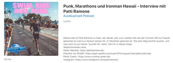 Ausdauerwelt Podcast mit Patti Ramone