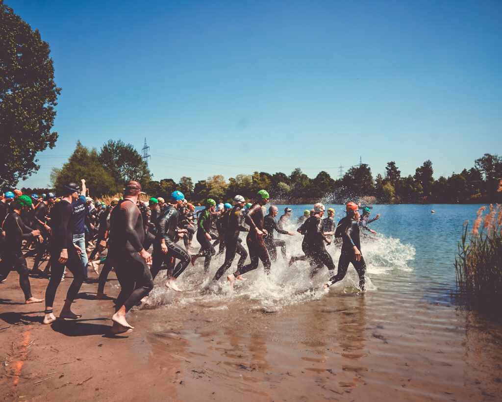 Heideseetriathlon Schwimmstart