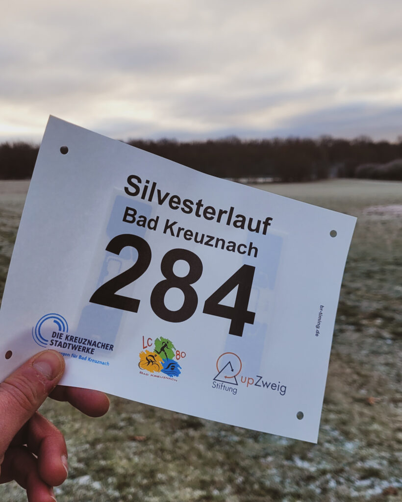 Silvesterlauf auf dem Kuhberg Startnummer